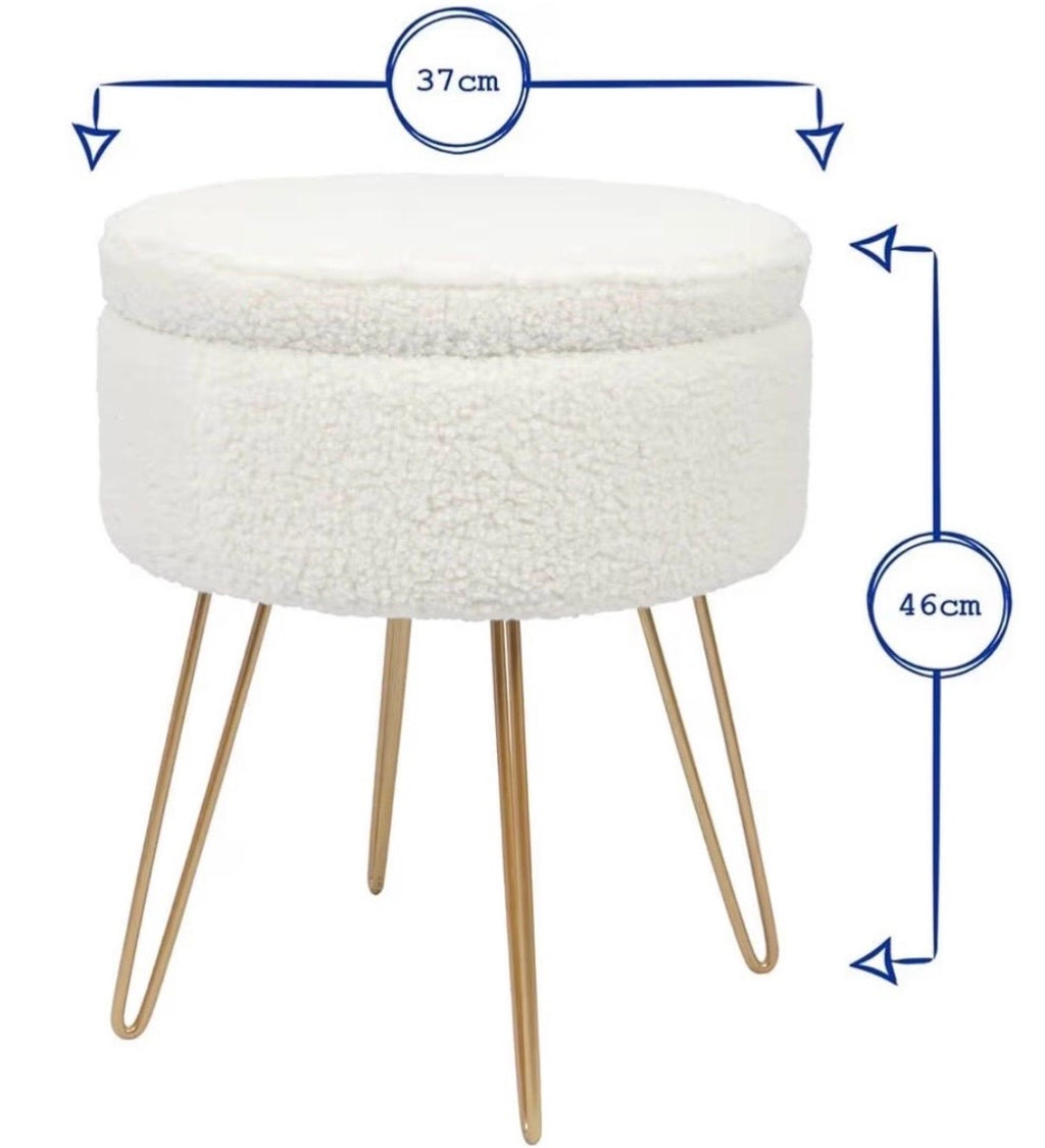 Best seller : Boucle Storage Stool Dressing Room Design