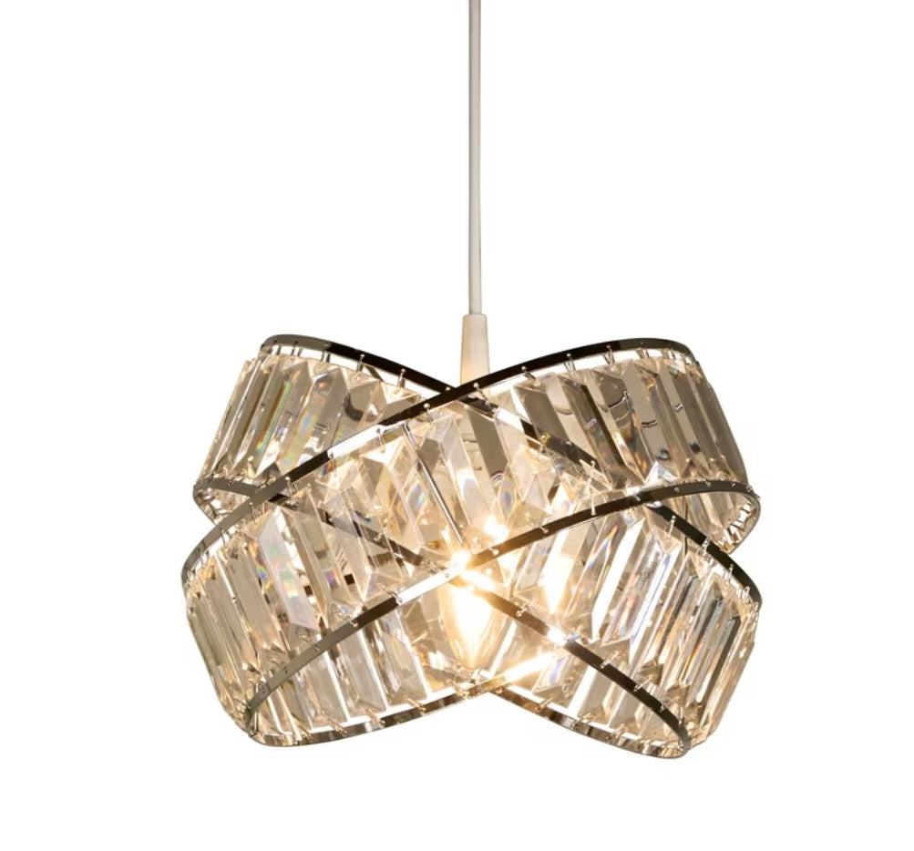 Lumière Chrome — timeless elegance interlocking light shade