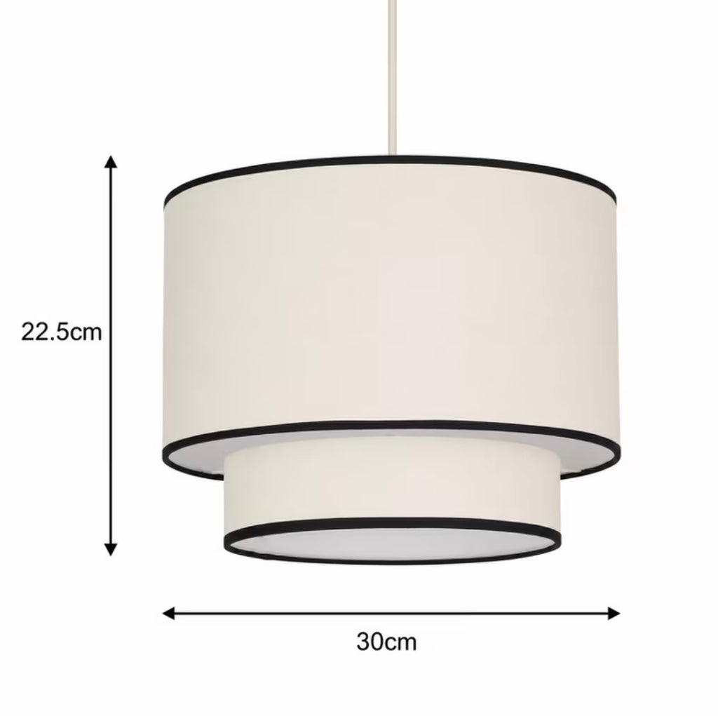 Ivory Noir Two Tier Light Shade