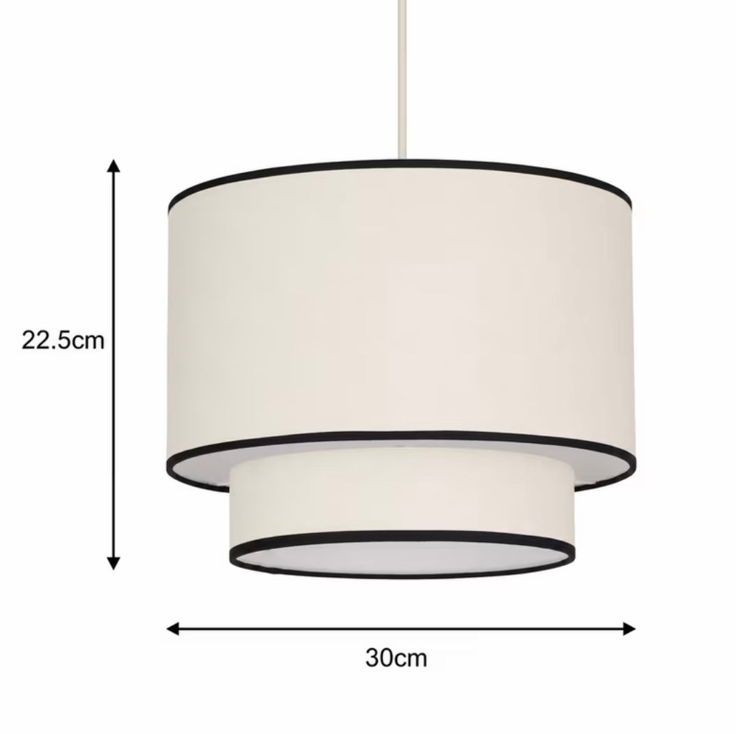 Ivory Noir Two Tier Light Shade