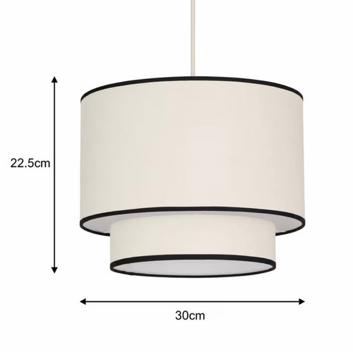 Ivory Noir Two Tier Light Shade