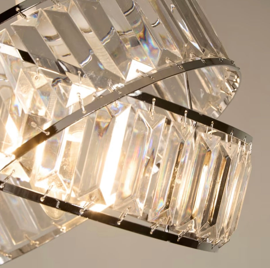 Lumière Chrome — timeless elegance interlocking light shade