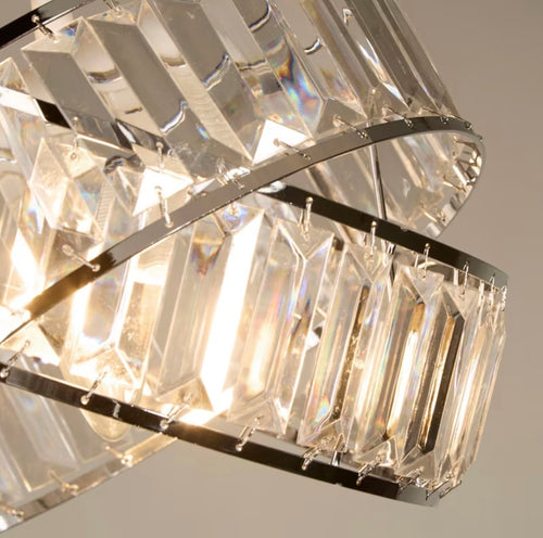 Lumière Chrome — timeless elegance interlocking light shade